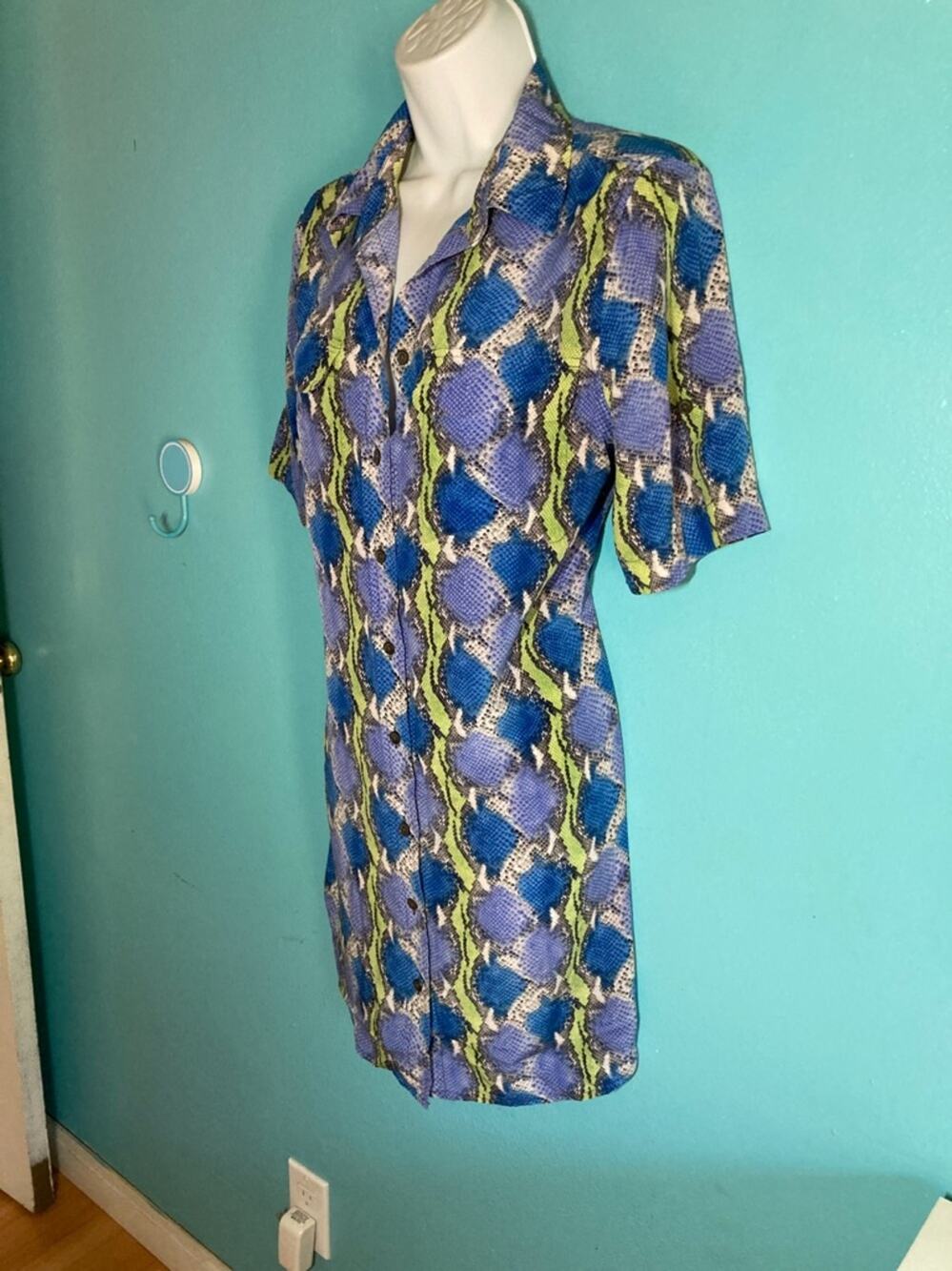 Equipment Femme Womens Size Small 100% Silk Button Up Mini Shirt Dress